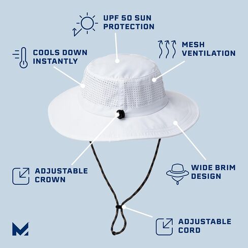 MISSION Cooling Boonie Hat - قبعات شمسية واسعة الحواف قابلة للتعديل للرجال والنساء in Kuwait