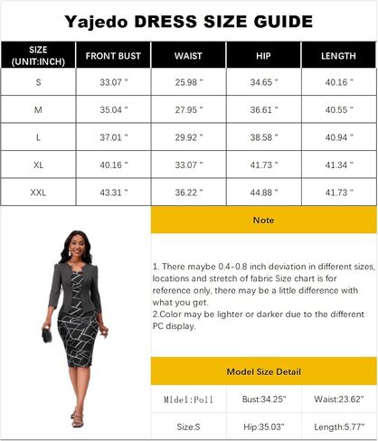 Yajedo Women's Reto Bodycon Midi Dresses 3/4 Sleeve Church Wear to Work Business Pencil Dress in Saudi Arabia