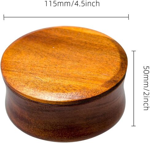 Grandslam Wooden Shaving Bowl with Lid Shaving Soap Bowl for Men Easy to Lather Fits Wet Shaving (Oak Wood) in Kuwait