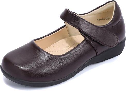 PANDANINJIA Sandy Girls Mary Jane School Uniform Shoes Dress Girls Flats for Toddler Little Kid Big Kid in Saudi Arabia