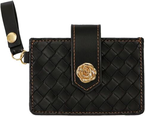 Credit Card Holder, RFID Anti-theft Brush Card Case Wallet,Portable Card Organizer Case for Women Girls (Black) in Saudi Arabia