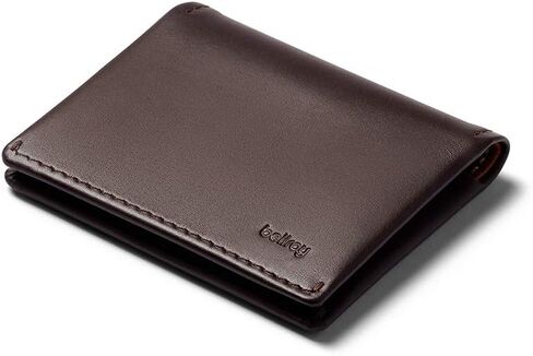 Bellroy Slim Sleeve Wallet (Premium Leather, Front Pocket Wallet, Thin Bifold Design, Holds 4-12 Cards, Folded Note Storage) - Black in Kuwait