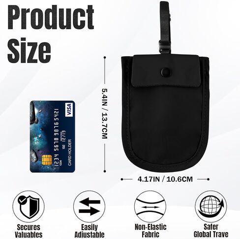 Comfort-Fit Bra Wallet Black- Slim Profile, High-Capacity Storage, Your Stylish Secret for Secure Travel Accessorizing in Kuwait