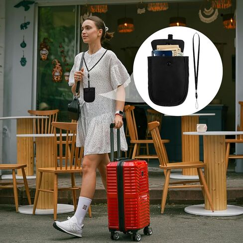 Comfort-Fit Bra Wallet Black- Slim Profile, High-Capacity Storage, Your Stylish Secret for Secure Travel Accessorizing in Kuwait