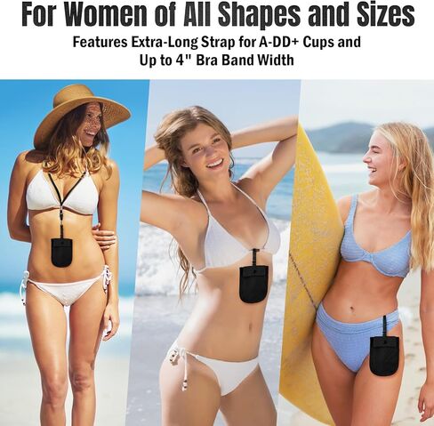 Comfort-Fit Bra Wallet Black- Slim Profile, High-Capacity Storage, Your Stylish Secret for Secure Travel Accessorizing in Kuwait