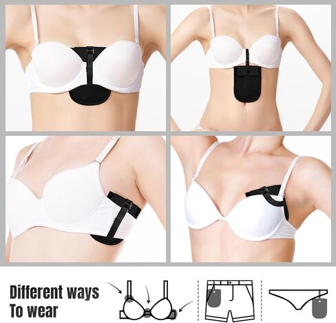 Comfort-Fit Bra Wallet Black- Slim Profile, High-Capacity Storage, Your Stylish Secret for Secure Travel Accessorizing in Kuwait