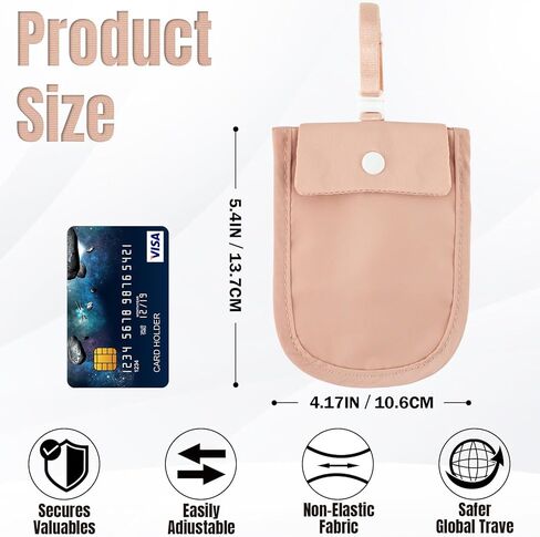 Secure & Comfortable Travel Bra Wallet Pink - Adjustable Strap, Hidden Pocket for Valuables - Ideal Concealed Carry Accessory for Women on the Go in Kuwait