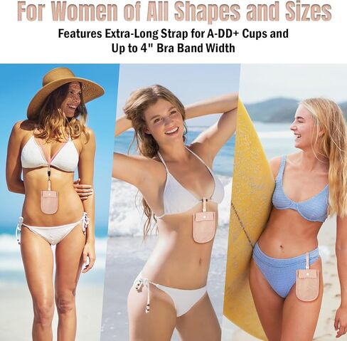 Secure & Comfortable Travel Bra Wallet Pink - Adjustable Strap, Hidden Pocket for Valuables - Ideal Concealed Carry Accessory for Women on the Go in Kuwait