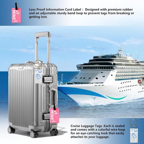 Cruise Luggage Tag Essentials,Cruise Luggage Tags | Retractable Cruise Card Lanyard | Beach Towel Strap | Travel Clothesline|Magnetic Hook Cruise Essentials Kit Compatible with All Cruise Lines-15PCS in Saudi Arabia