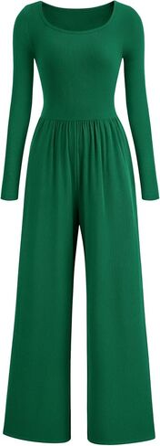 PRETTYGARDEN Fall Jumpsuits for Women Dressy Casual Long Sleeve Wide Leg Pants Rompers One Piece Outfits in Saudi Arabia