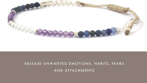 BALIPURA - Clear Mind Aura Bracelet for Women - 2mm SMALL (TINY) BEADS Crystals Apatite, 925 Solid Silver Spacer Beads, Bracelets Adjustable Handmade - Spiritual Beaded Keep Bad Spirits Away in Kuwait