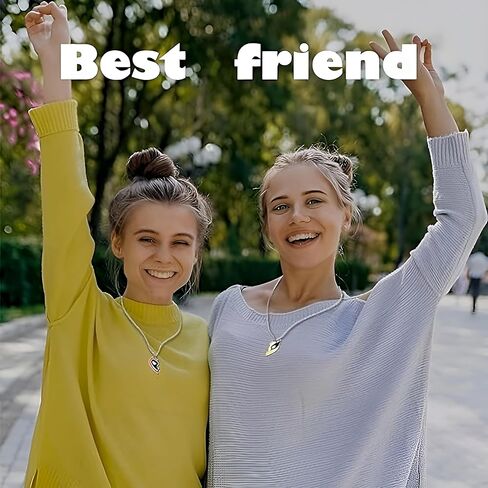 2PCS Best Friends Half Heart Necklace Love Jewelry Alloy Pendant Jewellery with Superhero Patterns Ornament Birthday Christmas Gifts in Kuwait