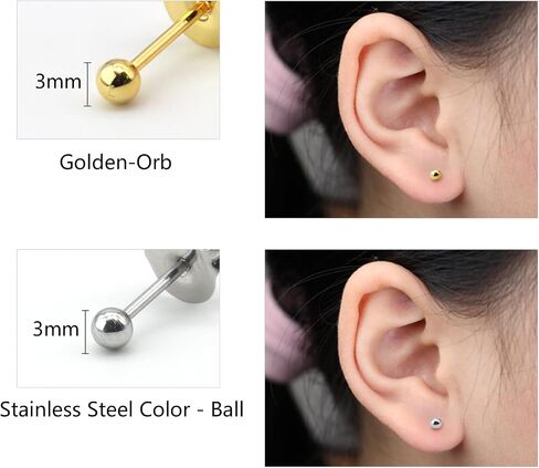 Self piercing ear hole, easy-to-use disposable ear hole puncture kit, ear piercing gun equipped with exquisite piercing earrings, very suitable for ear piercing at home in Saudi Arabia