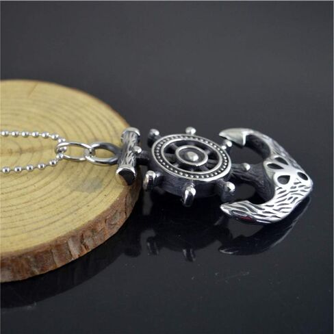 HSQYJ Men's One Percent 1% Stainless Steel Necklace Unique Men's Cool Pendant Motorcycle Biker Charm Chain Necklaces for Men in Saudi Arabia