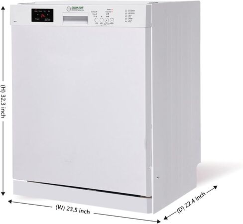 غسالة أطباق مدمجة مقاس 24 بوصة تحتوي على 14 مكانًا مع 8 برامج غسيل (ستانلس ستيل) in Kuwait