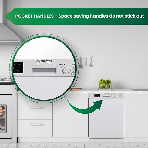 غسالة أطباق مدمجة مقاس 24 بوصة تحتوي على 14 مكانًا مع 8 برامج غسيل (ستانلس ستيل) in Kuwait