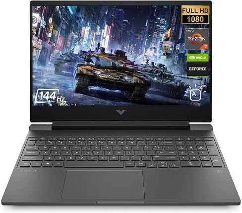 كمبيوتر محمول HP Victus للألعاب، شاشة 15.6 بوصة FHD IPS 144 هرتز، AMD Ryzen 7 5800H، GeForce RTX 3050Ti، ذاكرة وصول عشوائي 32 جيجابايت، 1 تيرابايت SSD، كاميرا ويب، HDMI، لوحة مفاتيح بإضاءة خلفية، Wi-Fi 6، Windows 11 Home in Kuwait