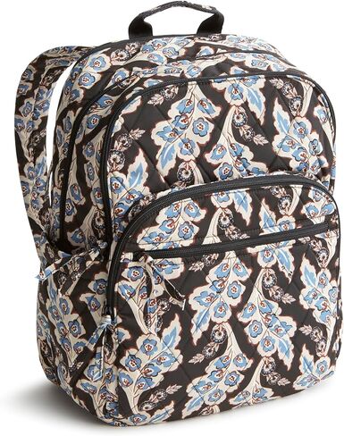 Vera Bradley Women's Polyester Twill Large Bancroft Backpack, Calyx + Quill Black, One Size in Saudi Arabia