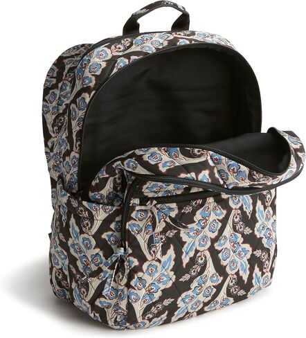 Vera Bradley Women's Polyester Twill Large Bancroft Backpack, Calyx + Quill Black, One Size in Saudi Arabia