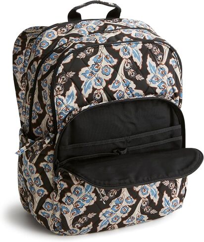 Vera Bradley Women's Polyester Twill Large Bancroft Backpack, Calyx + Quill Black, One Size in Saudi Arabia