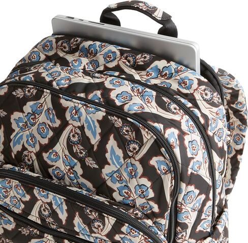 Vera Bradley Women's Polyester Twill Large Bancroft Backpack, Calyx + Quill Black, One Size in Saudi Arabia