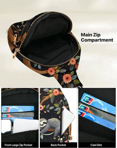 Yrebyou Small Sling Bag for Women Leather Sling Crossbody Bags Travel Chest Daypack Adjustable for Casual Outdoor in Saudi Arabia