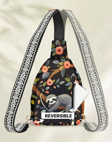 Yrebyou Small Sling Bag for Women Leather Sling Crossbody Bags Travel Chest Daypack Adjustable for Casual Outdoor in Saudi Arabia