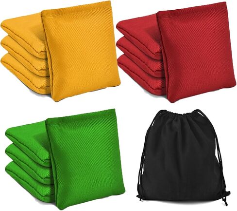 TINDTOP Bean Bags for Tossing(3.9 * 3.9inch, 100g/3.5oz), 12 Pack Cornhole Outdoor Toss Gaming Colorful Canvas Bean Bags Carnival Games Kids Beanbags Throwing Games for Kids Halloween Games in Saudi Arabia