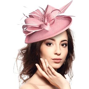 Fascinators Hats for Women, Fancy Hats with Clip Cocktail Tea Party Hats Fashionable Victorian Church Hats Clearance