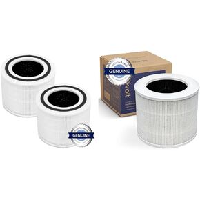 Levoit Core 300 & Core Mini Air Purifier Replacement Filters, 3-In-1 with Activated Carbon, 2 & 1 Pack