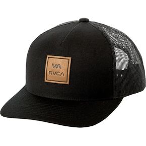 RVCA Men's Adjustable Snapback Brim Hat, Curved Trucker/Black CAMO, 1SZ