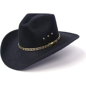 Felt Finish Cowboy Hat - Pinch Front Style with Gold Band | Kids' Cowboy & Cowgirl Hat