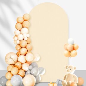 Arch Cover Backdrop Fabric for Wedding: Set of 3 Spandex Fitted Chiara Arch Covers Stretchy Backdrop - Birthday Party Ceremony Banquet Decoration 4ft 5ft 6ft (4FT, 5FT, 6FT, White)