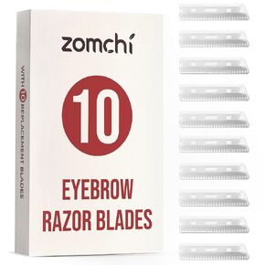 ZOMCHI Eyebrow Razor, Face Razors for Women&Men, Eyebrow Trimmer Shaper with Precision Cover,Facial Shaver with 6 Blades (Black)