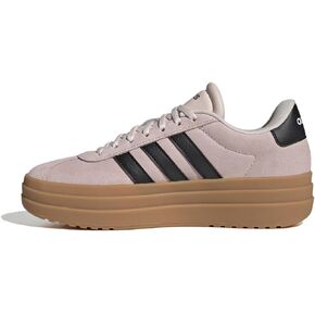 adidas Women's VL Court Bold Sneaker, Wonder Quartz/Black/Wonder Beige, 7.5