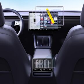 TSLMODEL Tesla Model3 ModelY Tempered Glass Screen Protector Matte with Alignment Kit, Tesla Model Y/3 Screen Protector Anti Fingerprint,tesla modely model3 Center Control Touch Car Navigation Screen Protector Accessories