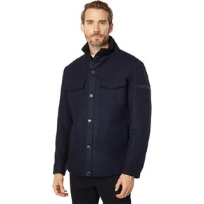 Karl Lagerfeld Paris mens Wool Shirt Jacket With Sherpa Lining