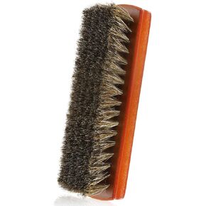 Shoe Brush, Horsehair Shoe Brush Shoe Cleaning Brush Boot Brush for Leather, Shoe Brushes Shoe Shine Brush Brush Shoe Polish Brush for Cleaning and Care Leather Shoes Clean Dauber Applicators