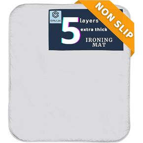 Ironing Board Cover and Pad Standard Size Silicone Coated 4 Layers 15x54 inch Extra Heavy Duty Thick Padding, Heat Reflective, Non Stick Scorch and Stain Resistant