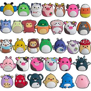 monochef Shoe Charms for Kids Adults: 33 Pack Cute Animal Cartoon Shoe Decoration Charms, Shoe Charm, Charms for Shoes Bracelet Wristband Clog Sandals Birthday Party Favors Gifts Boys Girls Teens