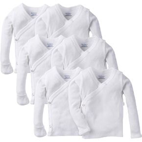 Gerber Unisex-Baby 6-Pack Long-Sleeve Side-Snap Mitten-Cuff Shirt