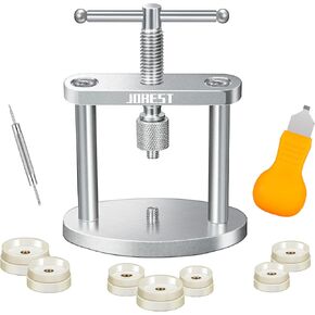 Watch Press Tool Set, Back Case Closer for Closing the Cover, Watch Battery Replacement, Watch Opener Remover, Repair Kit for Watches with A Pry Opening, Only for Round Dials