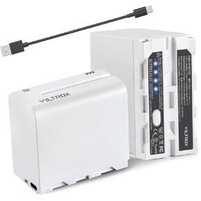 بطارية VILTROX V Mount BP-V99، بطارية صغيرة على شكل V بقدرة 99 وات في الساعة (14.8 فولت 6700 مللي أمبير في الساعة) مع D-TAP، BP، USB-A، شاشة OLED، تدعم شاحن سريع 45 وات PD USB-C لكاميرا الفيديو والكاميرا والشاشة بسعة كبيرة محمولة