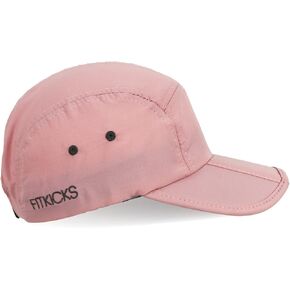 FITKICKS Folding Adjustable Cap UPF 50+ Active Lifestyle Hat Unisex Headgear (White V2)