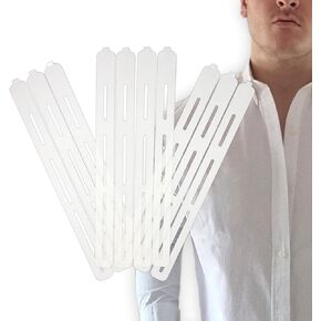 Chrome Cherry Adhesive Placket Stays CollarLift, To Hold Up Shirt Collars, Discrete & Disposable Shirt Accessory, For A Sharp Look & Bold Hold, No Messy Or Floppy Collar Strips
