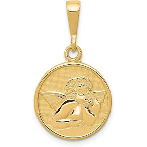 IceCarats 14K Yellow Gold Raphael Guardian Angel Necklace Charm Pendant