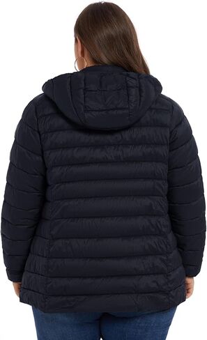 ANOTHER CHOICE Plus Size Packable Puffer Coat for Women, Light Weight Winter Jacket with Hood in Kuwait