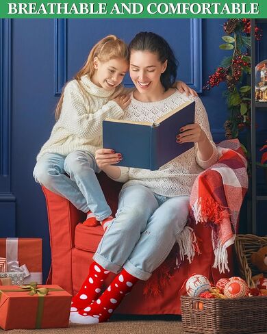 Vabean 60 زوجًا من جوارب عيد الميلاد للبالغين الملونة الجدة للعطلات جوارب نسائية احتفالية جوارب طاقم هدايا مكتبية للرجال in Kuwait