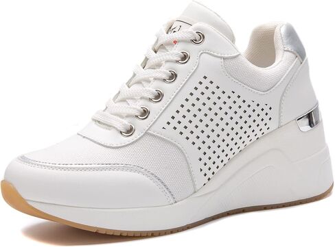 Cestfini Wedge Sneakers for Women - Wedge Tennis Shoes Non-Slip Women Fashion Sneakers in Saudi Arabia