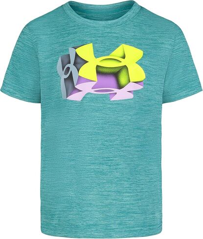 Under Armour Boys' Short Sleeve Shirt, Crewneck, Lightweight and Breathable, Lime Surge Varnish, 4T in Saudi Arabia